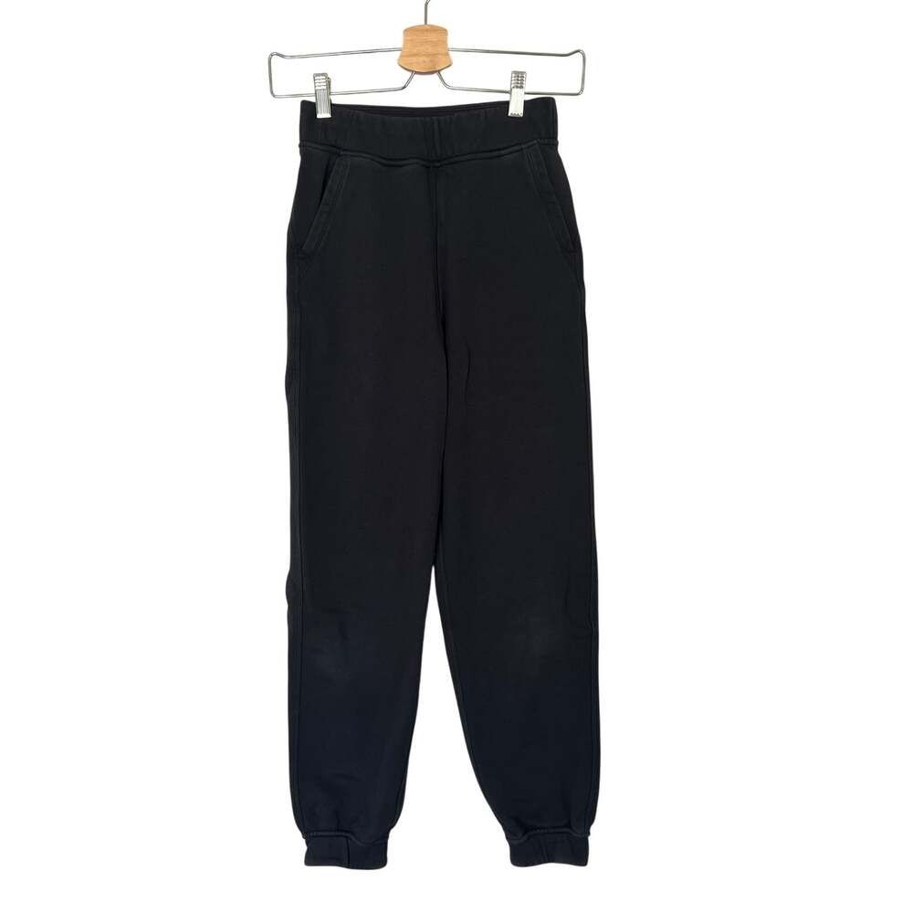Lululemon Relaxed High Rise Jogger Pants Women's Size 0 Black Pockets Athleisure